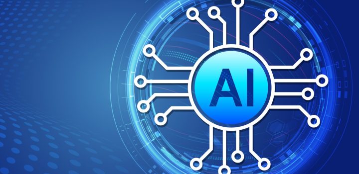 Abstract Digital brain, vector software digital code. The circui